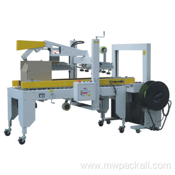 Carton box sealing and strapping machine For Sale